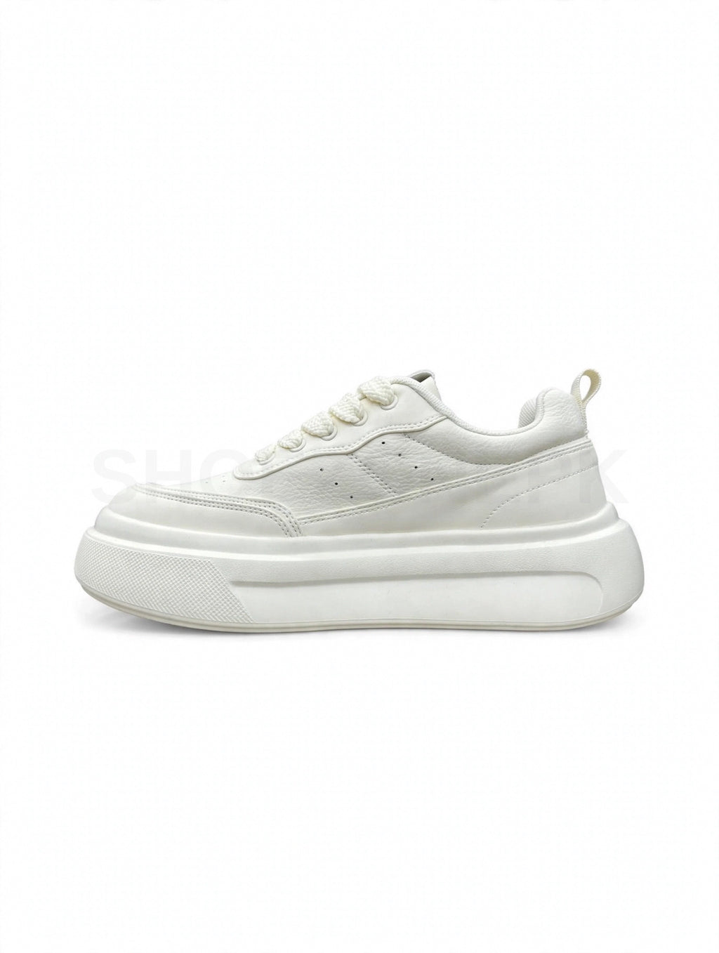 Rope Lace Platform Triple White Cream