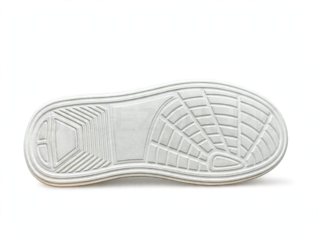 Rope Lace Platform Triple White Cream