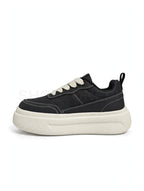 Rope Lace Platform Black Cream