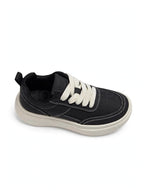 Rope Lace Platform Black Cream