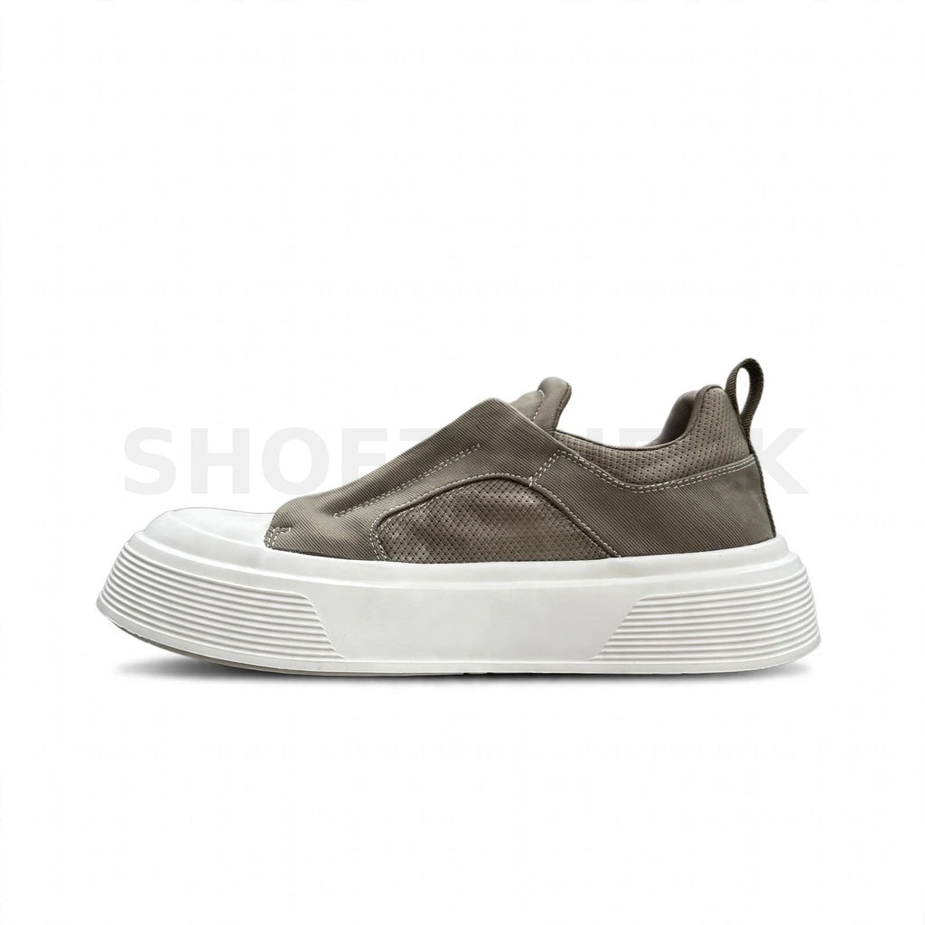 Laceless Platform Sneaker Khaki
