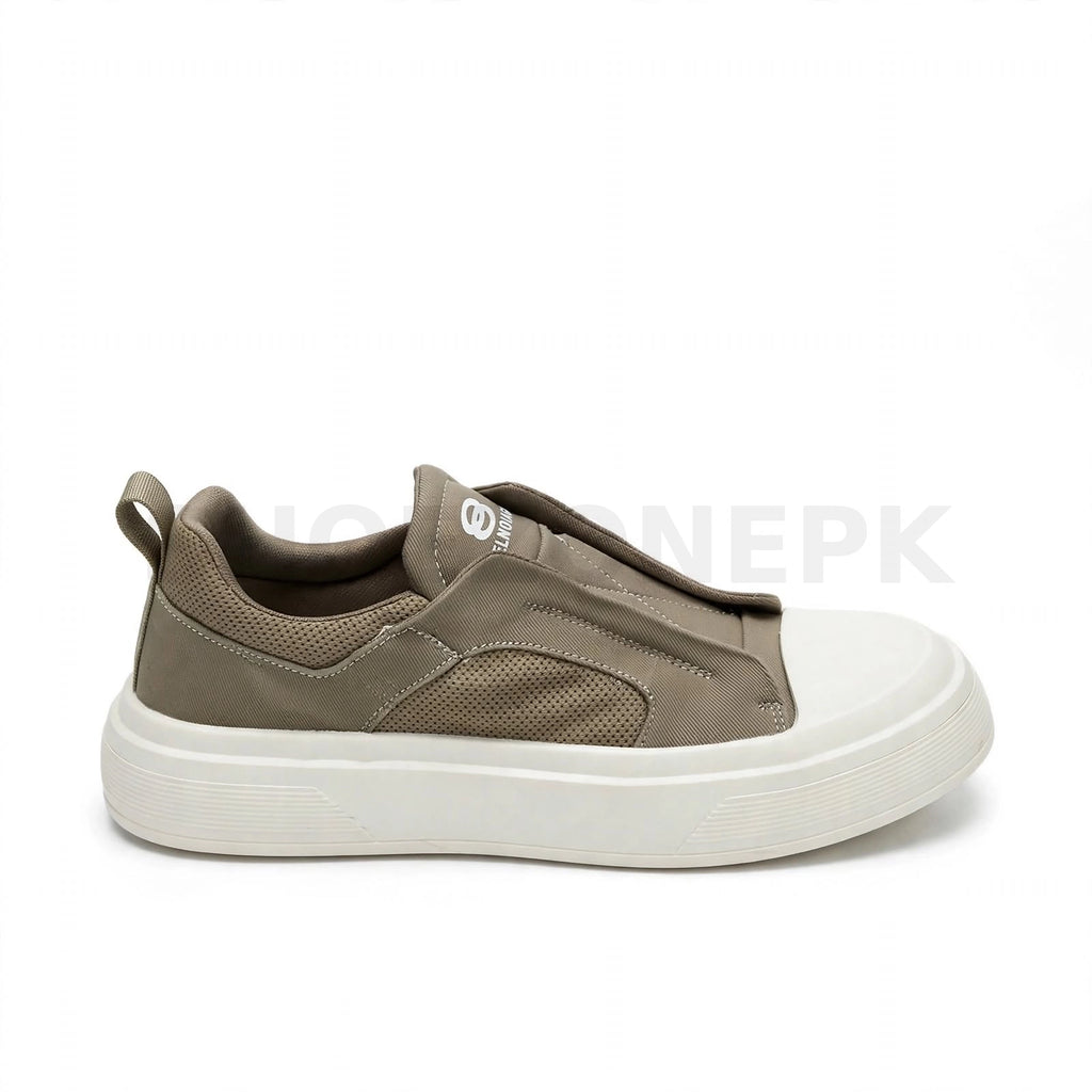 Laceless Platform Sneaker Khaki