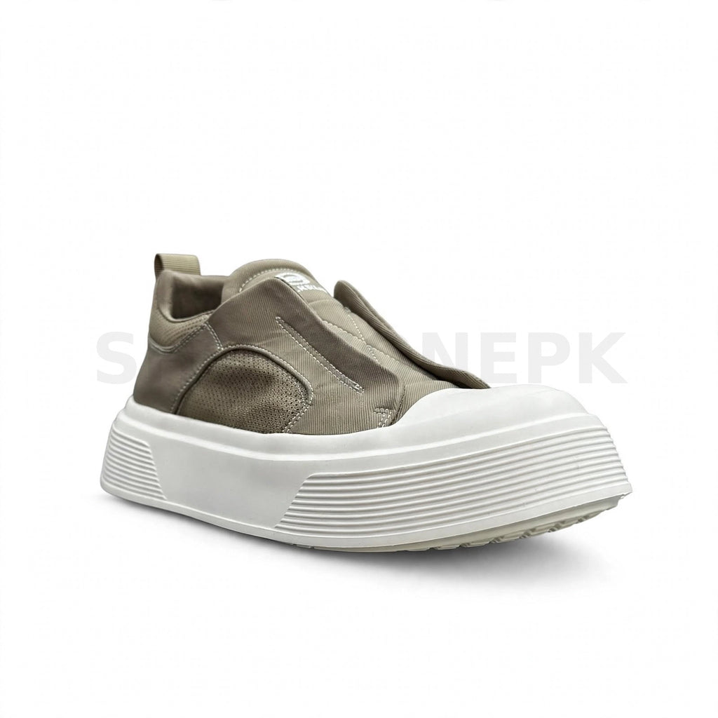 Laceless Platform Sneaker Khaki