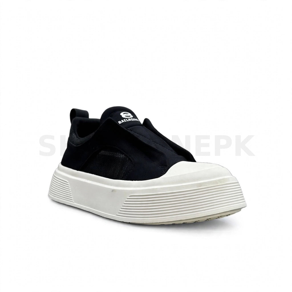 Laceless Platform Sneaker Black