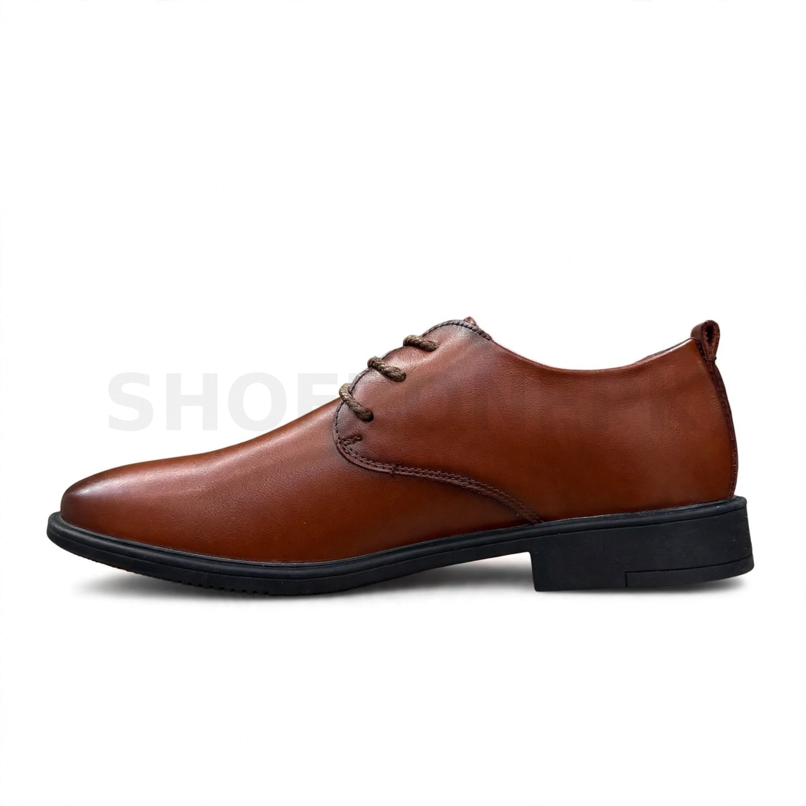Formal Lace-Up Executive Dress Shoe Tan Brown