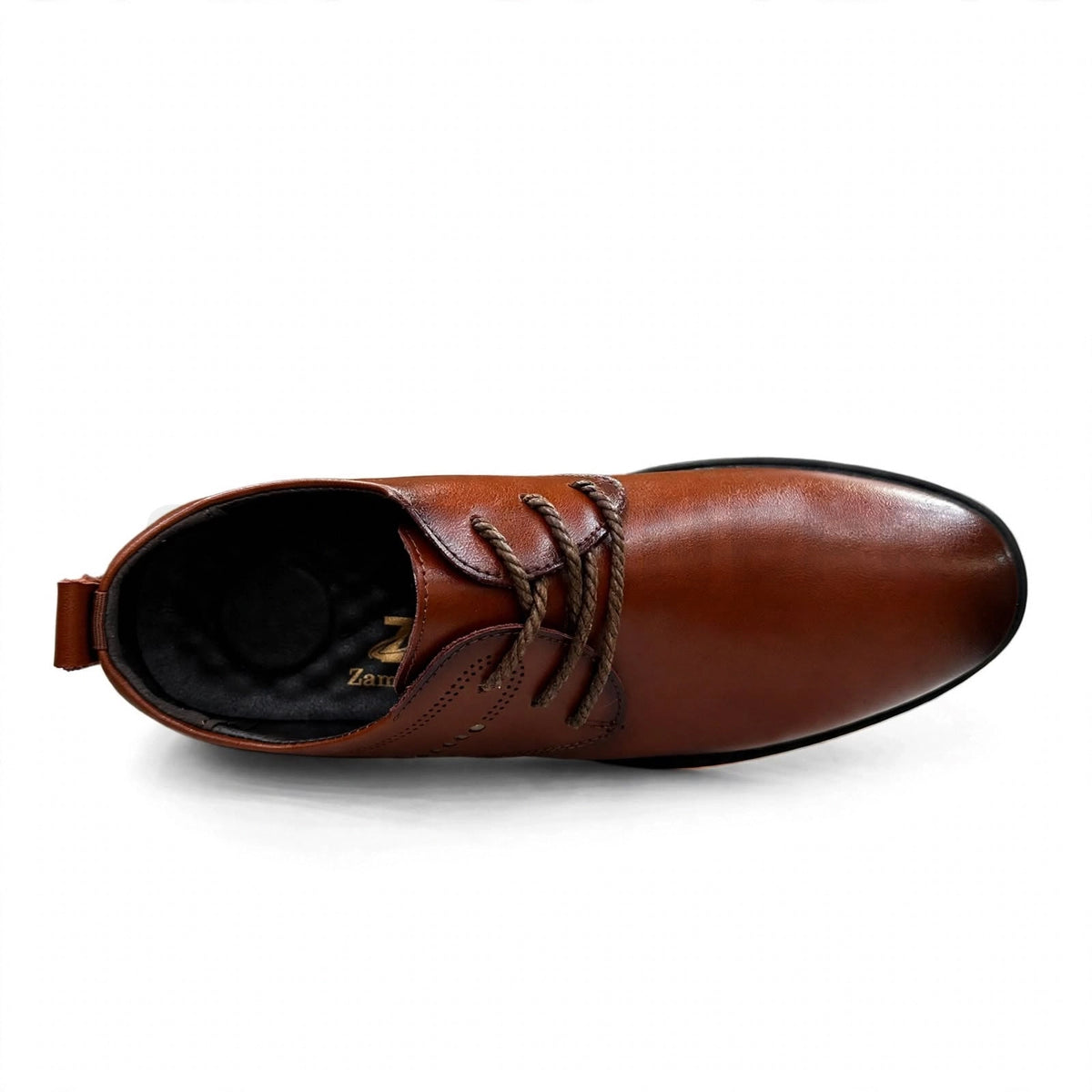 Formal Lace-Up Executive Dress Shoe Tan Brown