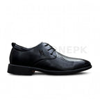 Formal Lace-Up Executive Dress Shoe Burnished Derby Jet Black