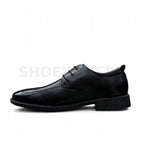 Formal Lace-Up Executive Dress Shoe Burnished Derby Jet Black