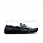 Braided Moccasin Loafer Jet Black