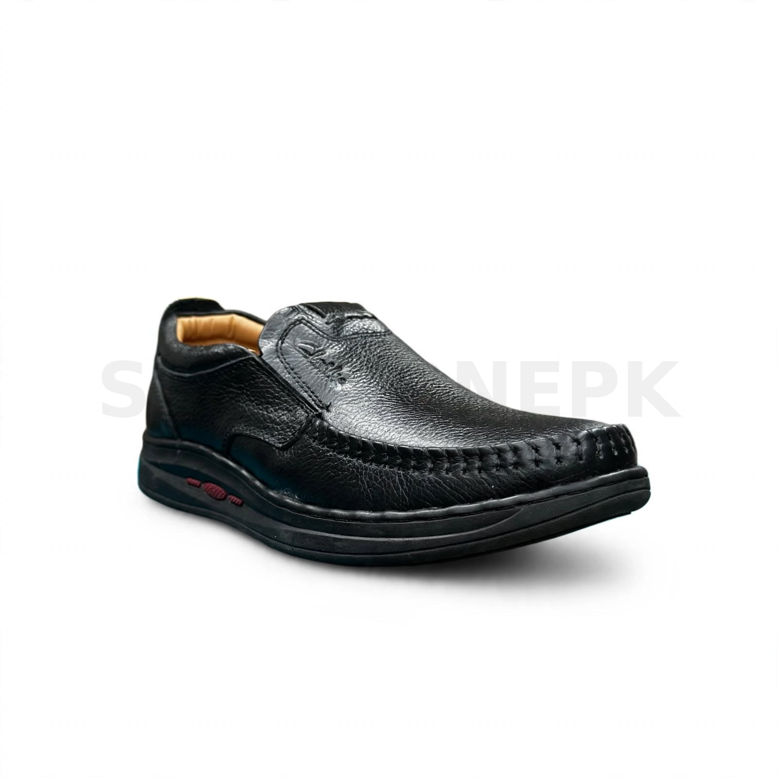 Clarks Medicated Hand-Stitched Loafer Jet Black