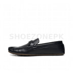 Braided Moccasin Loafer Jet Black