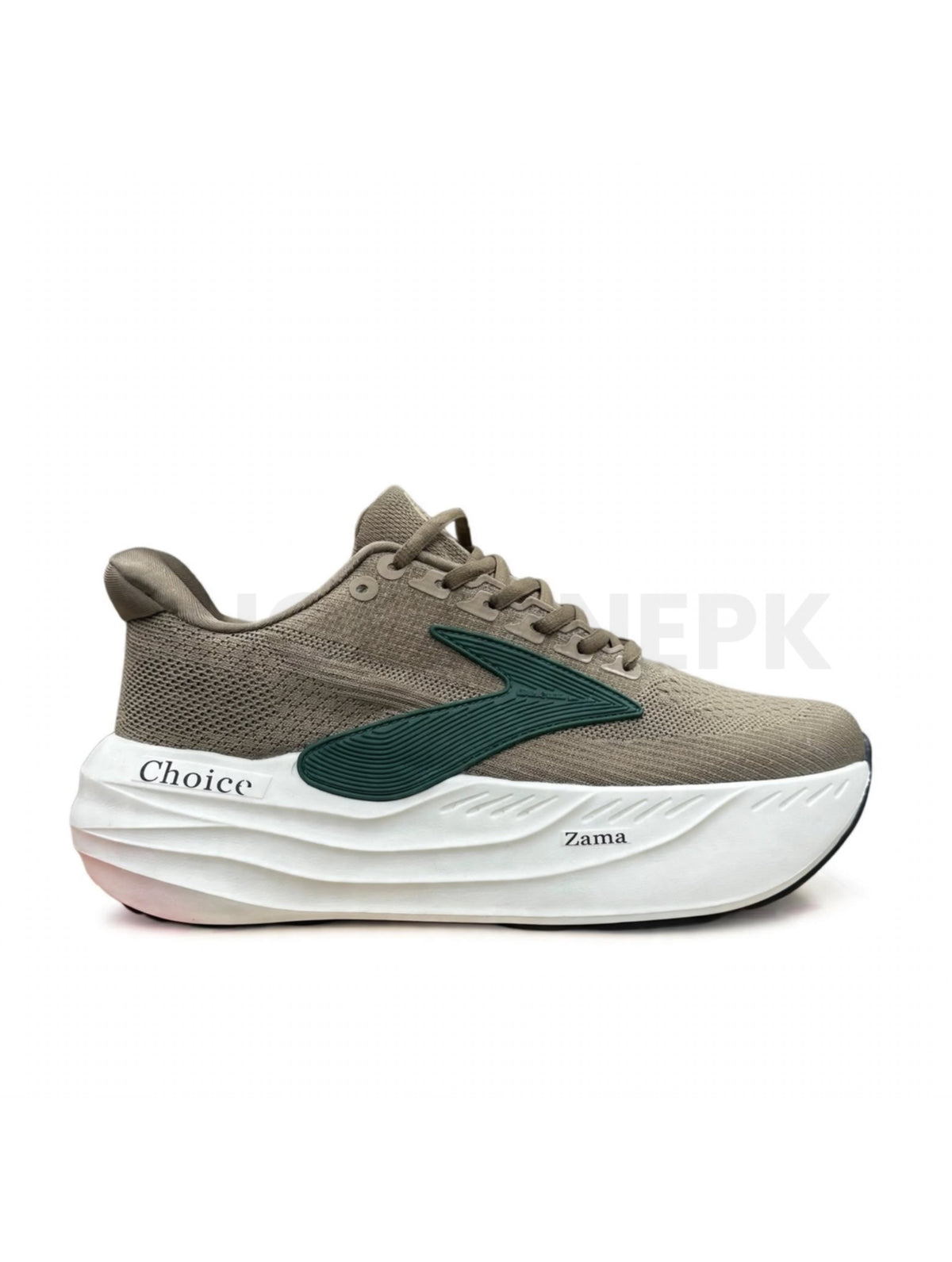 Go Choice with Zama Runner - Khaki Green White