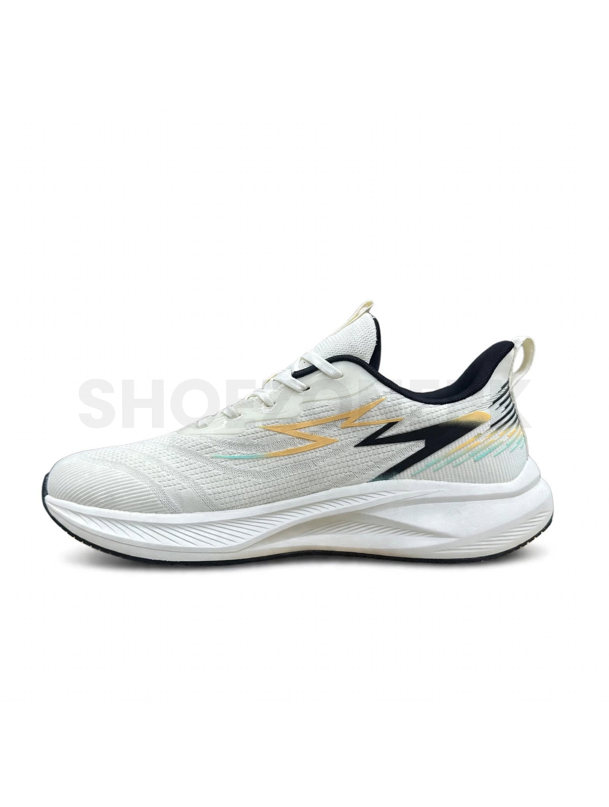 B15 Lightning Runner - White Black Gold Blue - Big Size 45 46 47