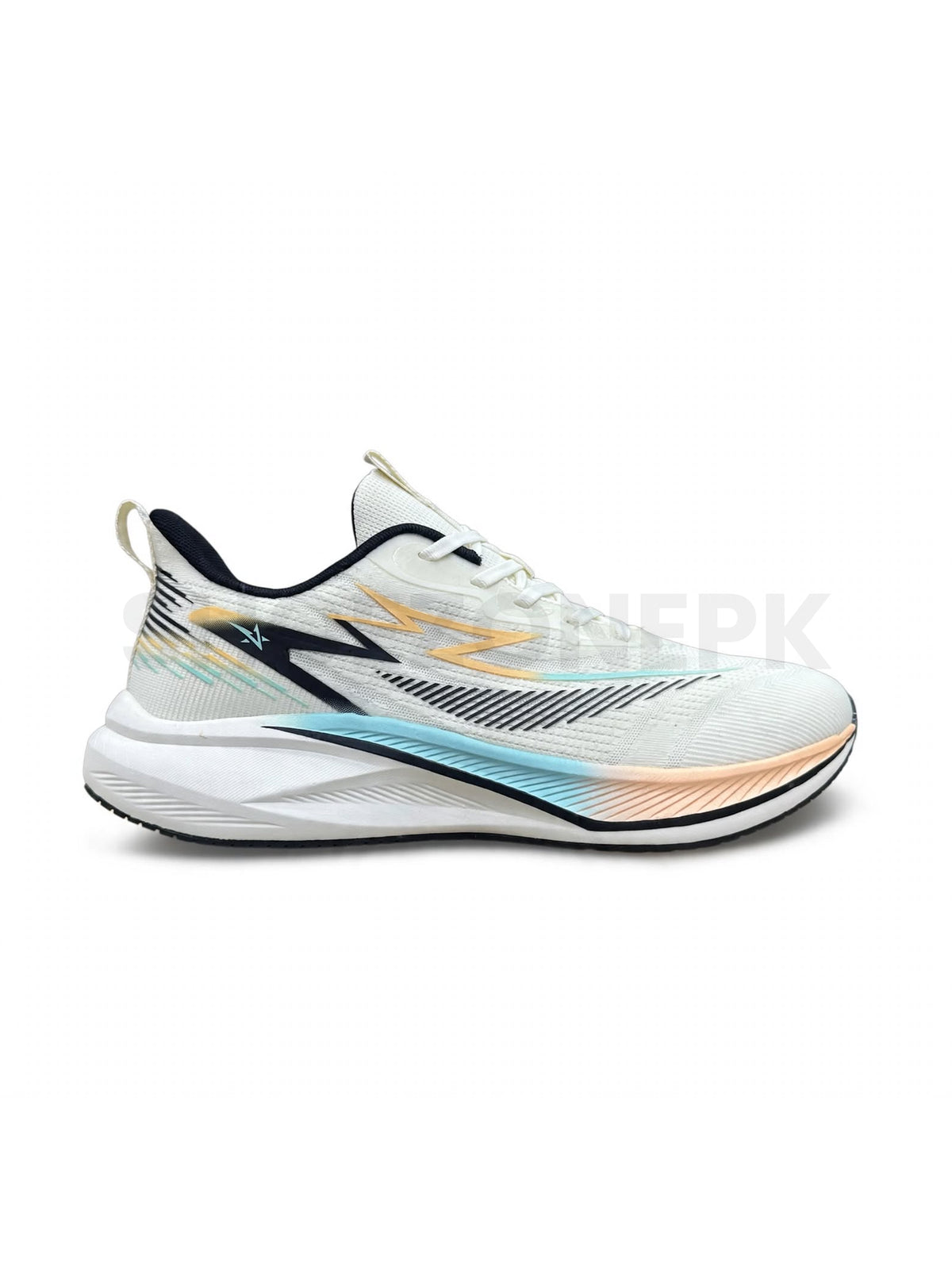 B15 Lightning Runner - White Black Gold Blue - Big Size 45 46 47