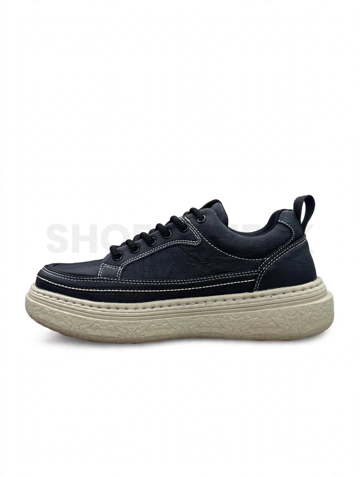 Retro Platform Sneaker For Men - Jet Black