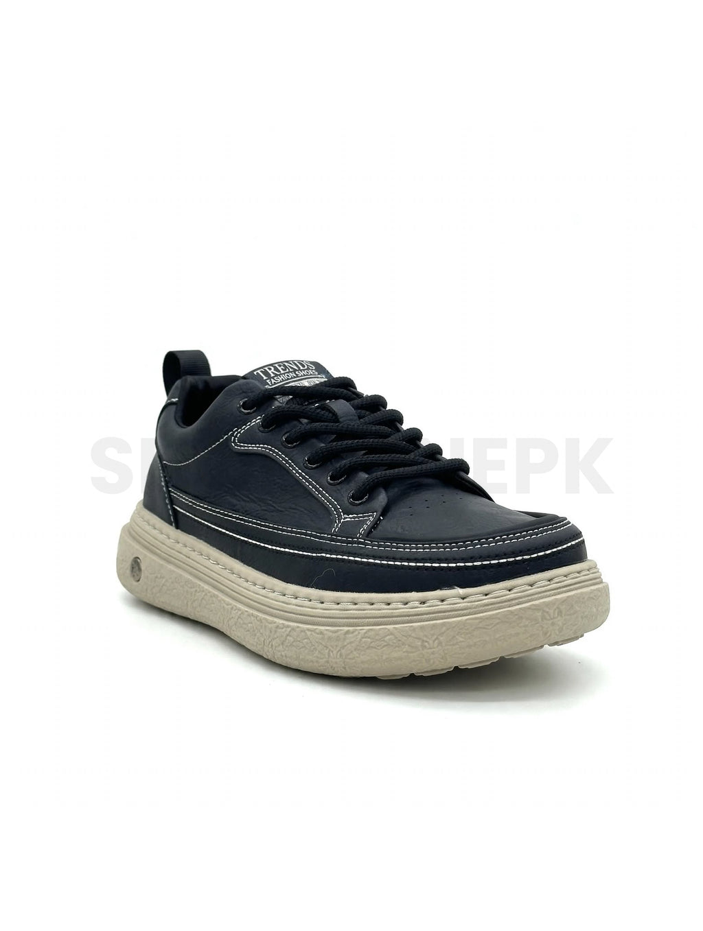 Retro Platform Sneaker For Men - Jet Black